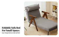 Transformable Sleeper Chair Foldable Fold-Expandable Armchair Bed 2-in-1 Design Breathable Fabric for Small Apartment Dwellers