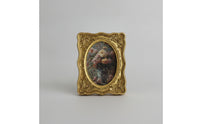 Resin Photo Frame Gold Oval Picture Frame Decorative for Desk