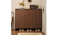 Solid Wood Shoe Storage Unit Removable Shelf Entryway Shoe Storage Unit Open Bottom Footwear Organizer for Hallway