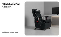 135° Reclining Ergonomic Gaming Armchair Support Racing Design Gaming Recliner Height Adjustable Computer Chair S-Shaped Bionic Curve for E-Sports Players, Gamers, Students, Internet Cafe, Study, Bedroom