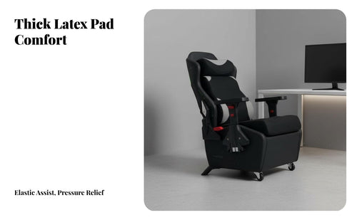 135° Reclining Ergonomic Gaming Armchair Support Racing Design Gaming Recliner Height Adjustable Computer Chair S-Shaped Bionic Curve for E-Sports Players, Gamers, Students, Internet Cafe, Study, Bedroom