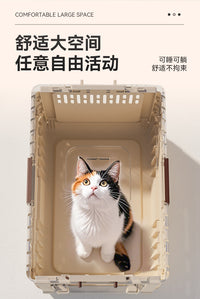 Foldable Pet Carrier Airline Approved Cat Carrier Bag Large Capacity Breathable Dog Cage Handbag