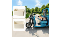 Thickened Tricycle Storage Box Rectangular Storage Box with Adhesive Hooks Sturdy Tricycle Basket Minimal Maintenance for Commuters
