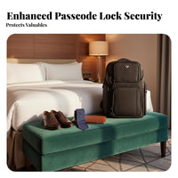 Men's Business Backpack, Expandable, Anti-Theft Lock, Large Capacity, Lightweight, Travel, Commuting