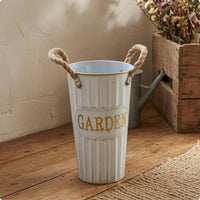 Flower Pail Vase Table Centerpiece Decor Piece Shabby Chic