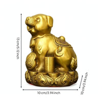 Dog Figurine with Lotus Base Sculpted Dog Sculpture Sturdy for Desk, Collectors