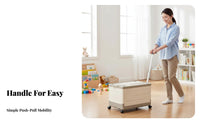 Foldable Storage Box with Wheels Large Capacity for Car Trunk, Parents, Shoppers