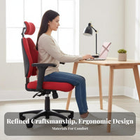 Highspine Ergonomic Chair Support Computer Seat 360-Degree rotate sturdyDuty Construction for Remote Workers, Workstation