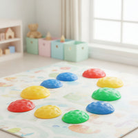 Balance Stepping Stones Textured Balance Stepping Stone Toy Low-Profile Lightweight for Children, Playroom, Kindergarten