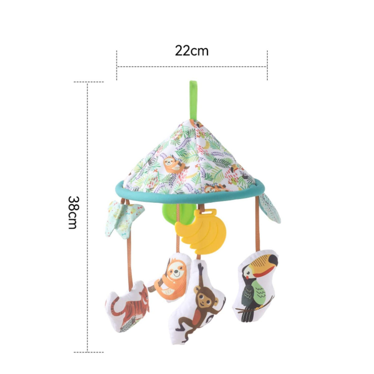 Safari Creature Mobile Easy Setup Crib Hanging Creature Toy Rotation for Babies