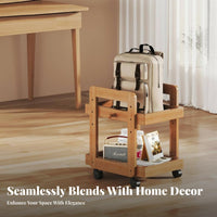 Foldable Multi-Tier Trolley Mobile with casters Household Storage for Students