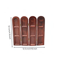 1:12 Scale Dollhouse Mini Furniture Model Arched-Top Folding Screen Hinges Miniature Decor Panels