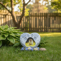 Dog Memorial Garden Stone Weather Resistant Angel Feathers Pet Headstone