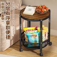 可移动折叠家用多层客厅置物架小户型茶几收纳架收纳边几小茶几