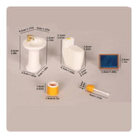 4 Pieces Dollhouse Bathroom Set Elegant Furniture Interactive for Hobbyists