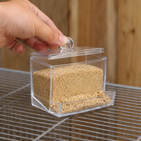Automatic Cat Feeder and Waterer Set, Clear Acrylic Cat Bowls, Automatic Pet Food Dispenser for Small Animals, Transparent Design
