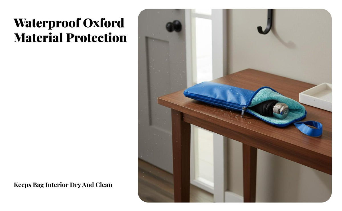 Portable Wet Umbrella Case Hangable Absorbent Rain Gear Pouch Foldable for Travel, Handbag, Backpack