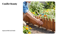 Fir Wood Flower Bed Fence Soil Retaining Flexible Garden Border Fence Wooden Log Roll Edging Easy Installation for Gardeners
