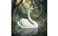 Floating Swan Sculpture Orange Beak Swan Pond Ornament Ornamental Lightweight