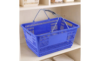 Shopping Basket with Metal Handle Produce Basket with Wire Handle Heavy-Duty for Shoppers, Supermarket