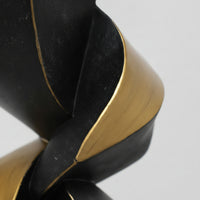 Geometric Sculpture Modern Ornament Black for Shelf