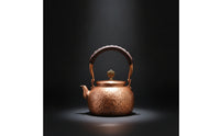 Copper Teapot Artisanal Hammered Teapot Vintage-Style Pot for Office Desk