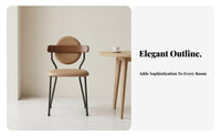 Upholstered Curvedspine support Chair Sturdy Metal Legs Upholstered Wooden Chair