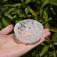 Natural White Crystal Bowl Polished Crystal Decoration