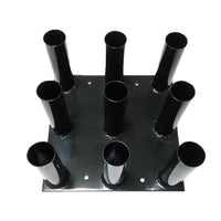 Stable Base Vertical 9-Hole Barbell Rack Insert for Olympic Bar Storage