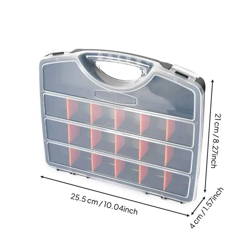 Hardware Compartment Box Removable Dividers Screw Organizer Box Transparent Lid