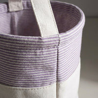 Personalized Easter Basket Versatile Striped Seersucker Bucket Hard-Wearing Embroidered Name Basket for Young Children, Infants, Gift Giving, Nursery
