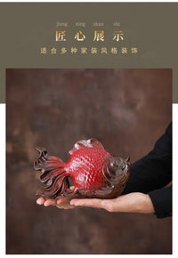 富贵有余创意陶瓷锦鲤摆件客厅电视柜玄关招财锦鲤装饰品乔迁礼品