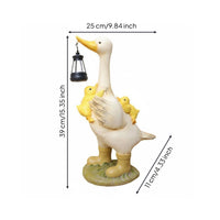Duck Statue with Solar Lantern Glowing Solar Duck Statue Easy to Place for Patio