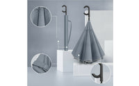 Automatic Upside-down Umbrella Reflective Umbrella with Double Canopy High-Visibility Windproof for Commuters, Rainy Days, Travel