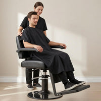 Barber Chair Footrest Black Metal Barber Footrest Compact for Barbershop
