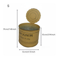 Vintage Can-Design Flower Pot Drainage Hole Lidded Flower Pot Decorative