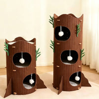 Kitten Tree with Cave Winter Warm Pet Furniture Stable Base for Living Room
