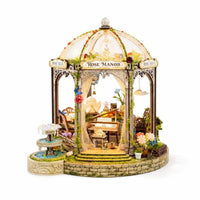 Garden Gazebo Estate Ornament Mortise-and-Tenon Garden Gazebo Model Decorative Craft Decor for Home Display