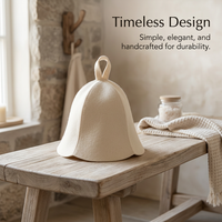 Steam Bath Hat Room Accessories, Steam Room Hat for Relaxation, Bucket Cap Sauna #variant:['White']