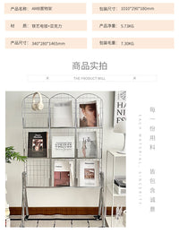 Nordic Style Iron Shelving Unit, DIY Assembly, Electroplated