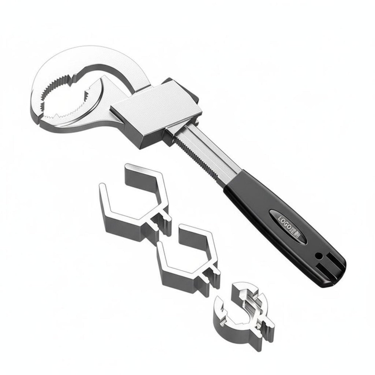 Adjustable Basin Wrench Long-Lasting Construction Aluminum Alloy Plumbing Tool Basin Spanner Resistant for DIY Hobbyists