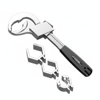 Adjustable Basin Wrench Long-Lasting Construction Aluminum Alloy Plumbing Tool Basin Spanner Resistant for DIY Hobbyists