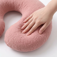 Memory Foam Neck Pillow, Washable Massage Pillow, Soft Neck Pillow, Neck Pillow  #variant:Pink