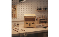 Miniature Cabinet Vintage-Style Miniature Cabinet with Drawer Collectible