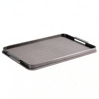 Metal Frame Tray Textured Tray with Handles Rectangular for Perfume Display