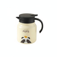 Large Capacity Panda Design Insulated Kettle 316 Stainless Steel Panda Thermal Pot Leak-Proof Beverage Container V-Shaped Spout for Home