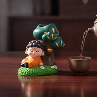 Cute Desktop Ornament Adorable Cartoon Figure Decorative Resin Figurine Playful for Students, Kids, Desk, Study Table, Office