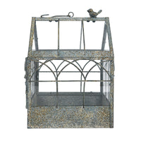 Vintage Iron and Glass Greenhouse Flower Pot