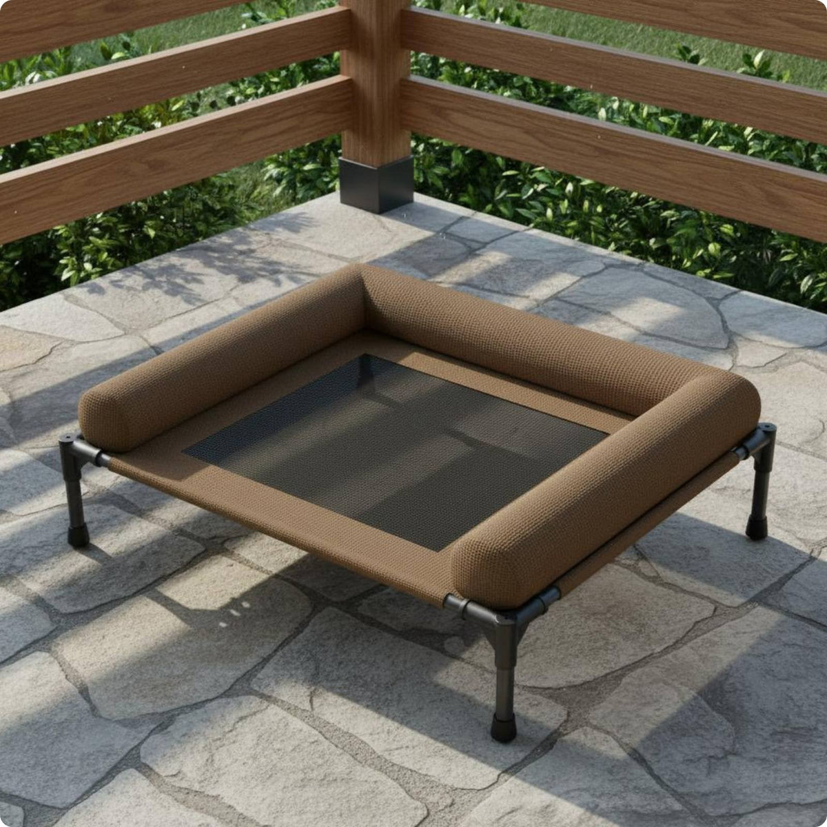 Raised Dog Cot Cooling Mesh Dog Bed Toolquick-Assembly Assembly for Summer