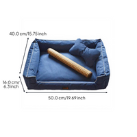 Pet Bed with Removable Cover, Calming, Non-Slip, All-Season